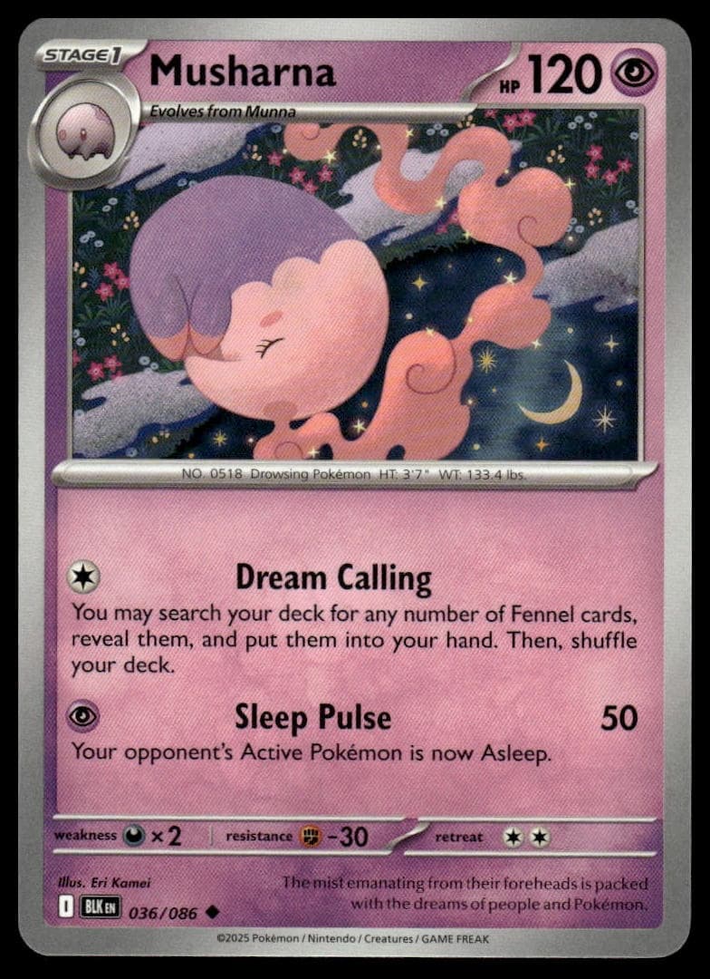 Musharna trading card