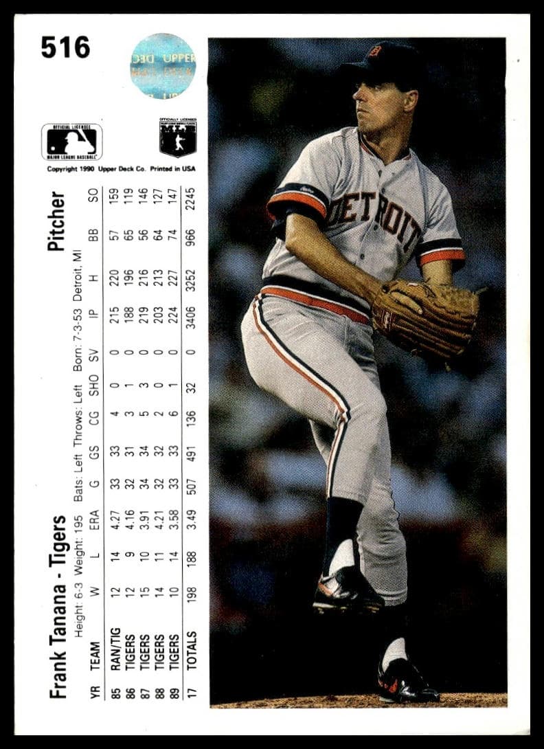 Frank Tanana 1990 upper-deck Upper Deck