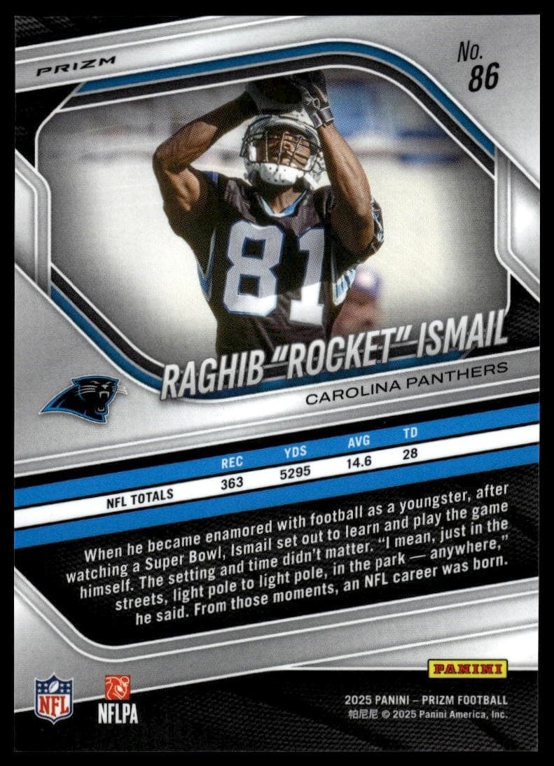 Raghib "Rocket" Ismail trading card