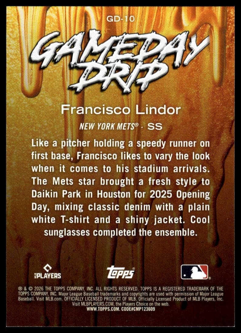 Francisco Lindor #GD-10