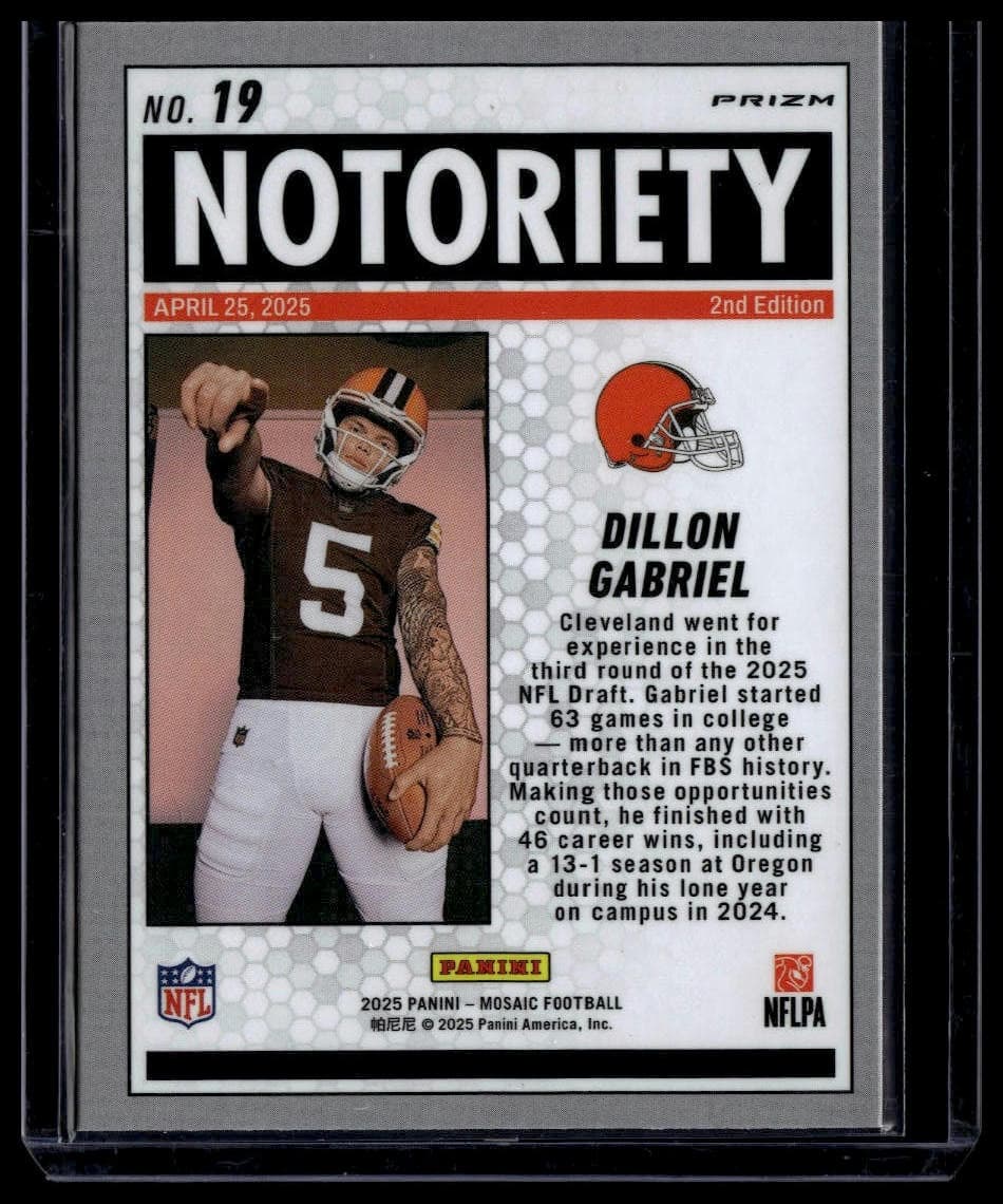 Dillon Gabriel #19