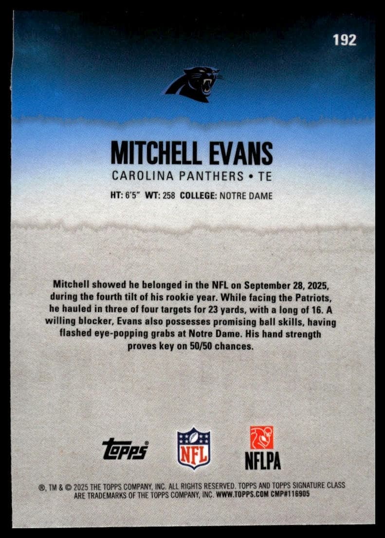 Mitchell Evans #192