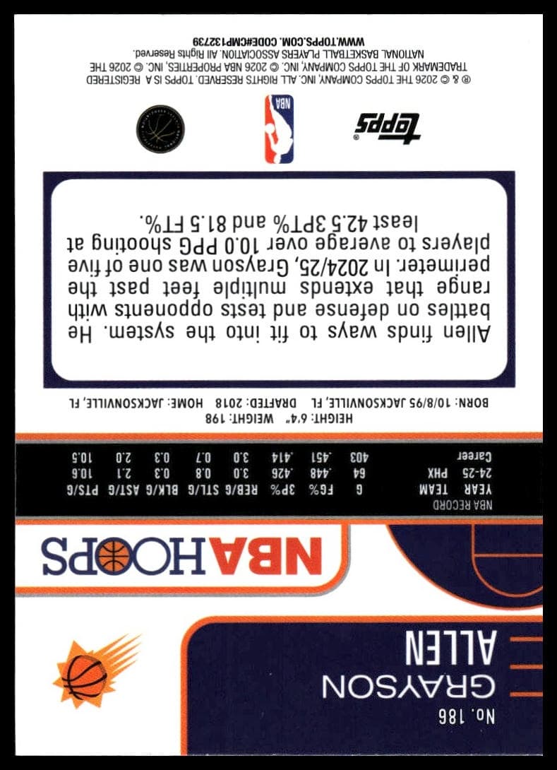 Grayson Allen 2025 panini NBA Hoops