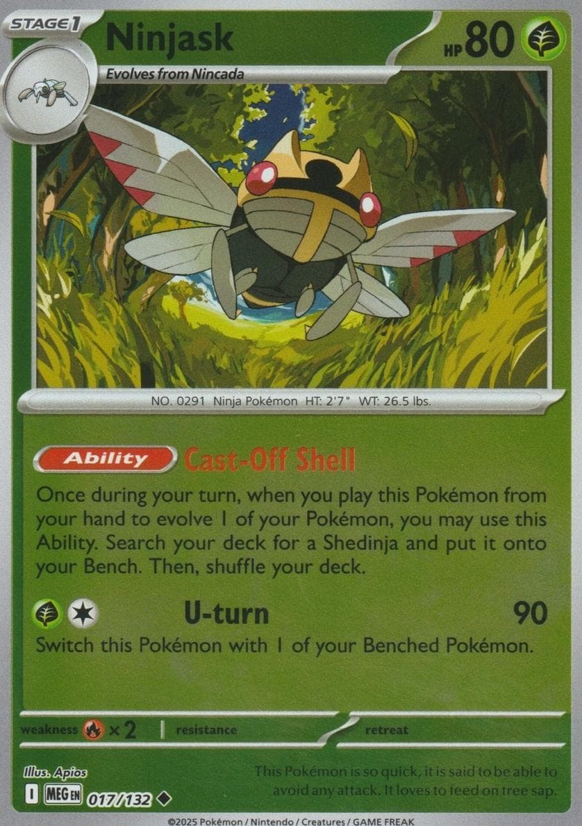 Ninjask trading card