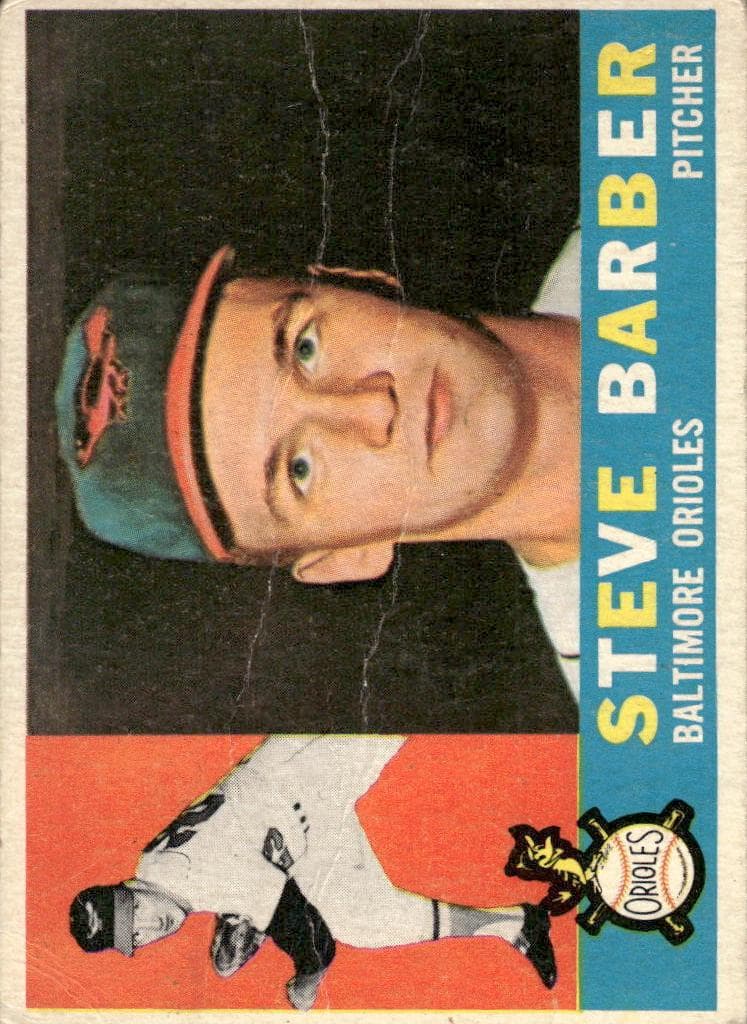 Steve Barber 1960 topps Topps