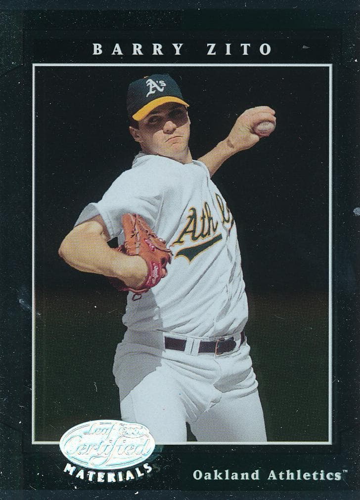 Barry Zito 2001 leaf Leaf Certified Materials