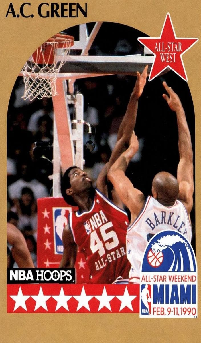 A.C. Green 1990 panini Hoops