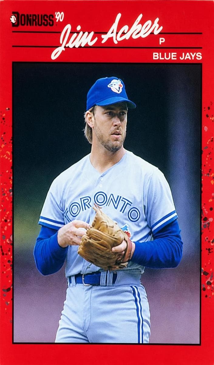 Jim Acker 1990 panini Donruss