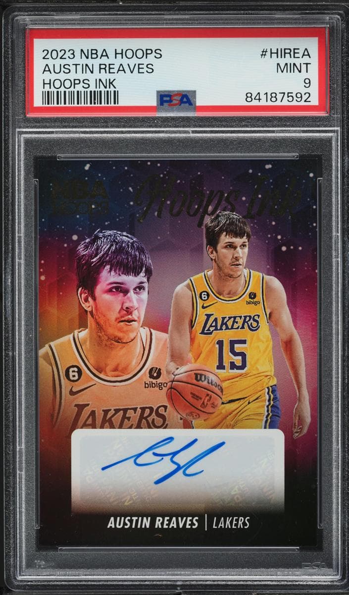 Austin Reaves 2023 Hoops auto card