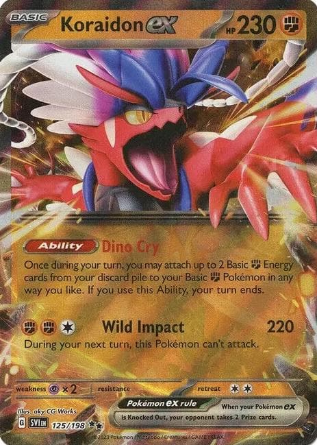Koraidon ex trading card