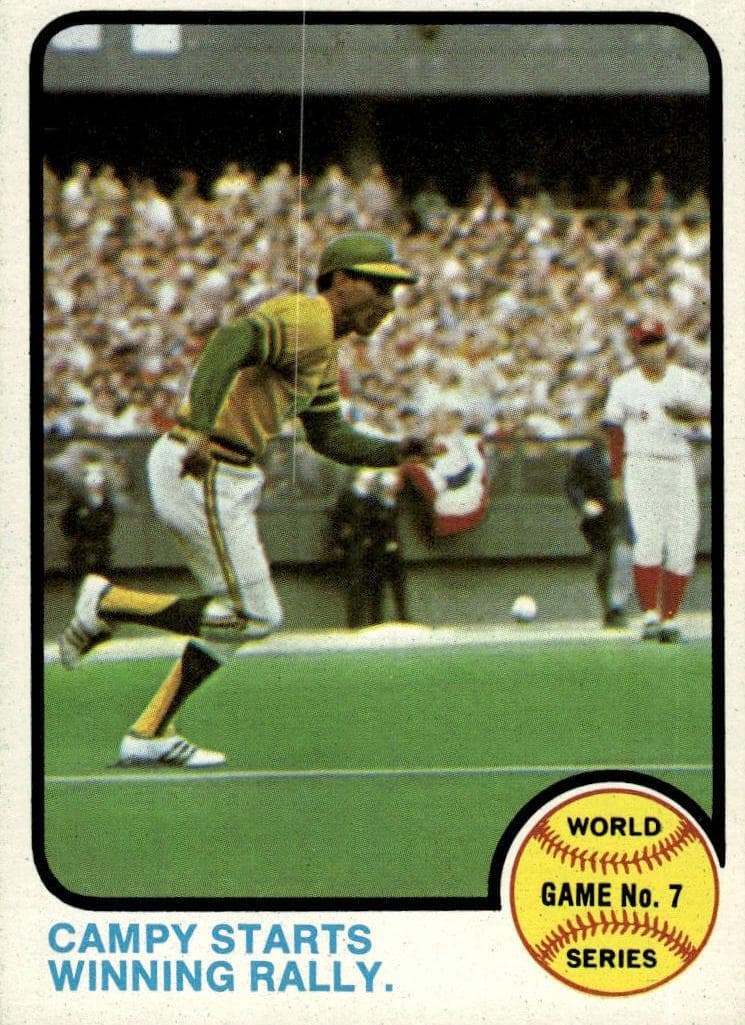 World Series Game No. 7: Campy Starts Winning Rally 1973 topps Topps