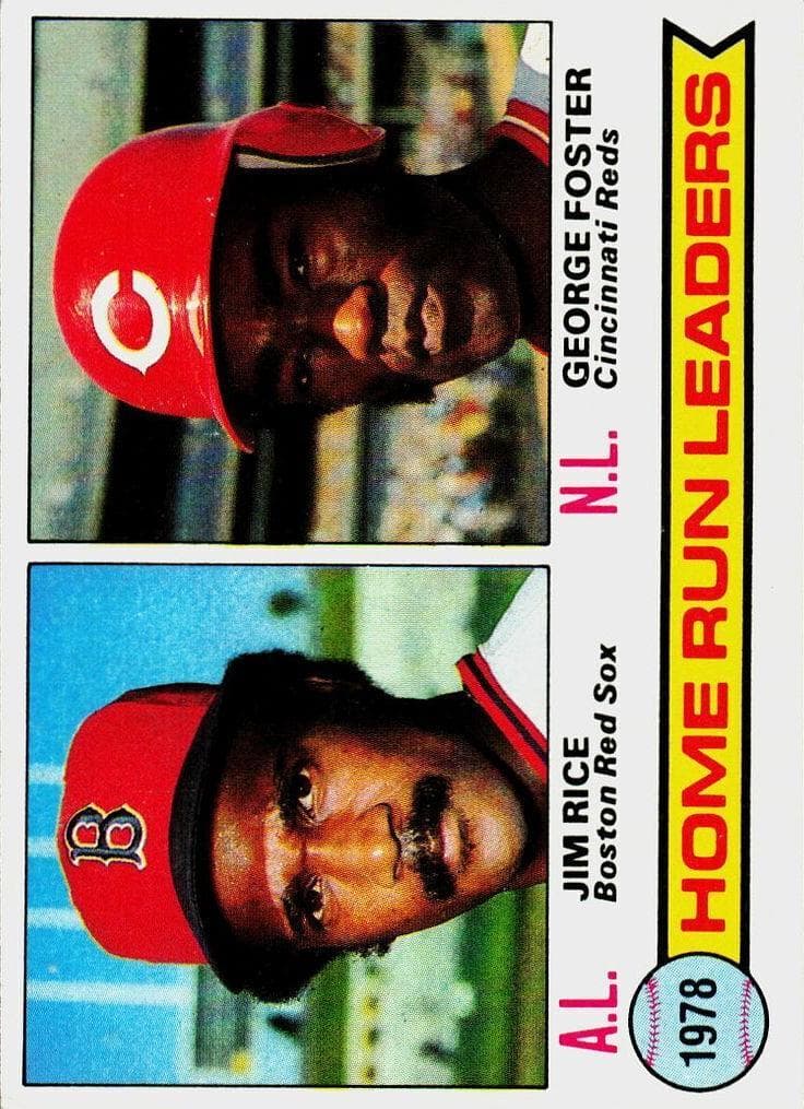 1978 Home Run Leaders (Jim Rice / George Foster) 1979 topps Topps