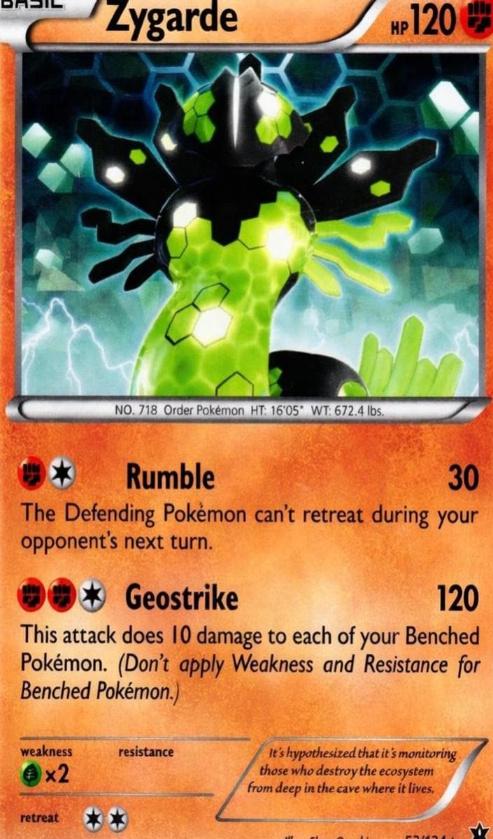 Zygarde trading card