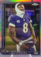 Lamar Jackson 2025 topps Topps Chrome Chrome Etch Variation