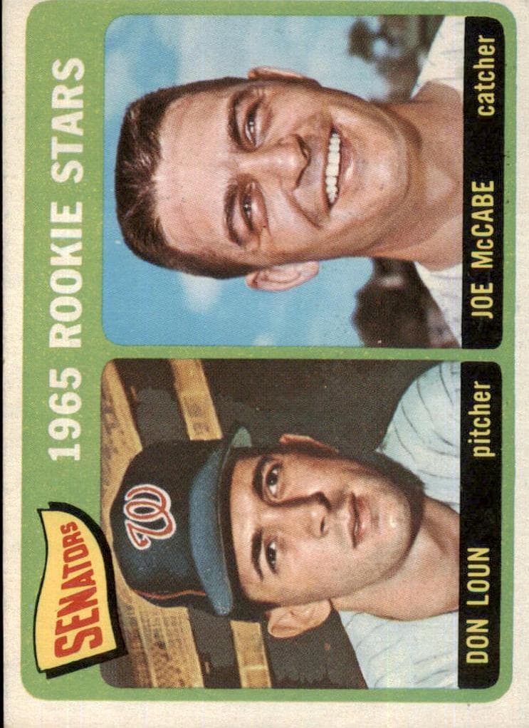 Senators 1965 Rookie Stars (Don Loun / Joe McCabe) 1965 topps Topps