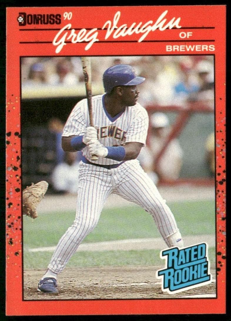 Greg Vaughn 1990 panini Donruss