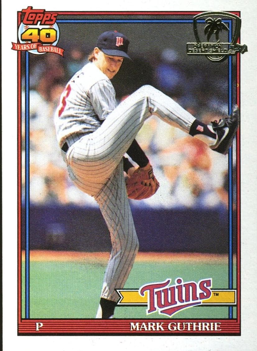 Mark Guthrie 1991 topps O-Pee-Chee