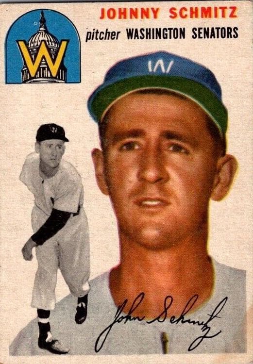 Johnny Schmitz 1954 topps Topps