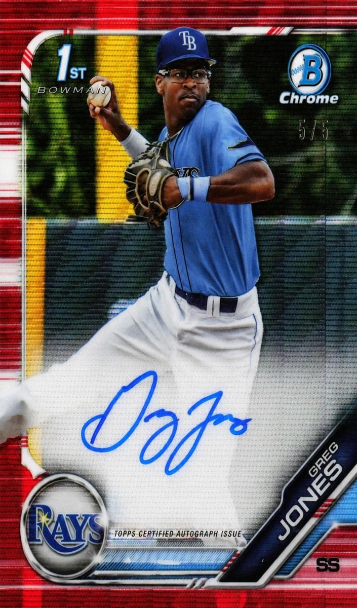 Greg Jones 2019 bowman Bowman Draft