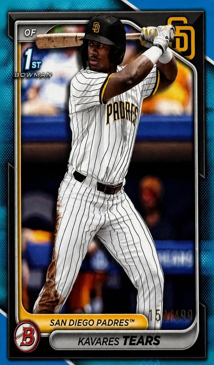 Kavares Tears trading card