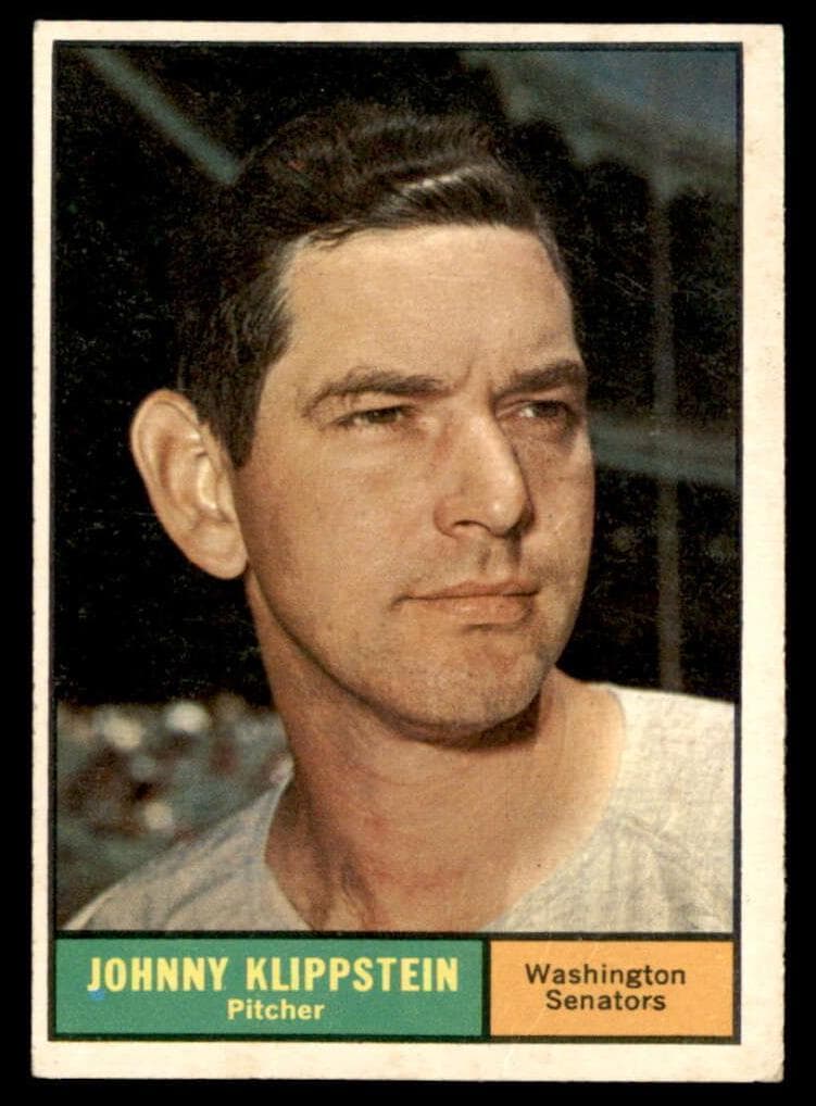 Johnny Klippstein 1961 topps Topps