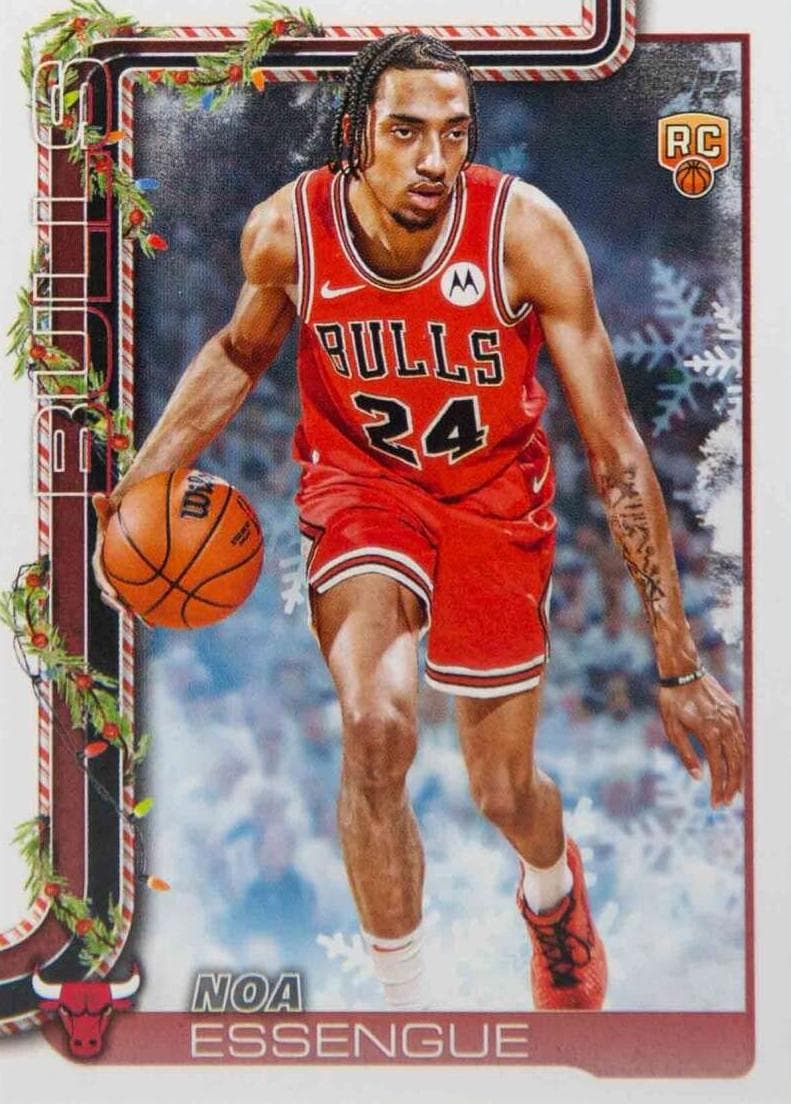 Noa Essengue 2025 Topps Holiday auto card