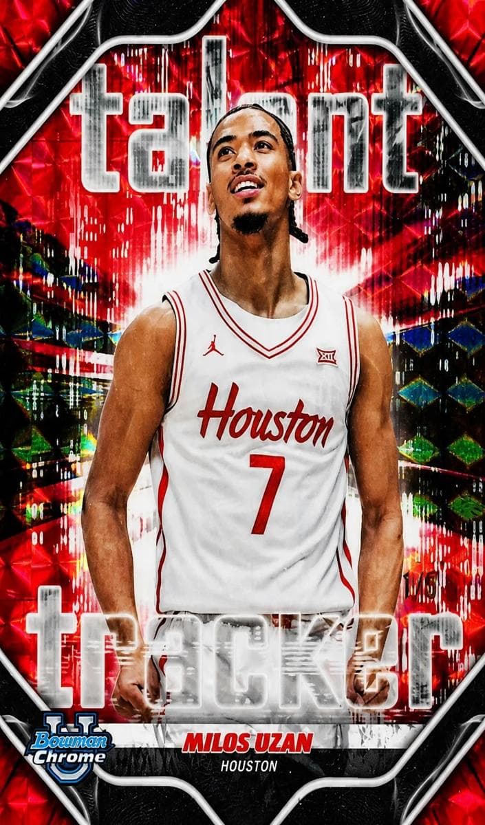Milos Uzan trading card