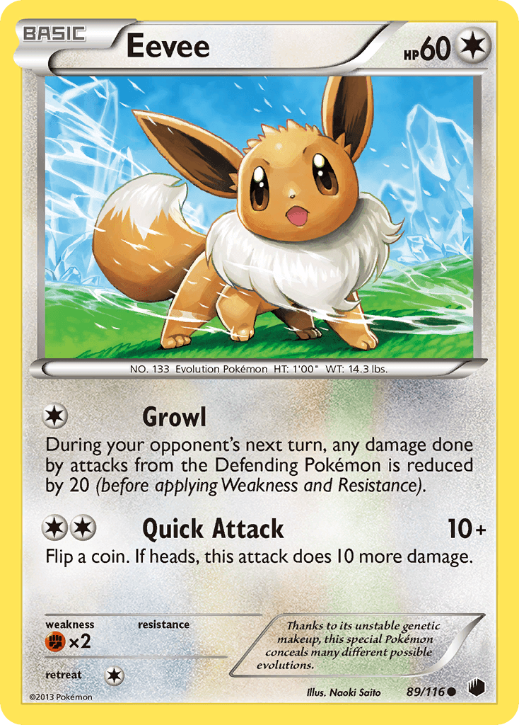 Eevee 2013 Pokemon Plasma Freeze