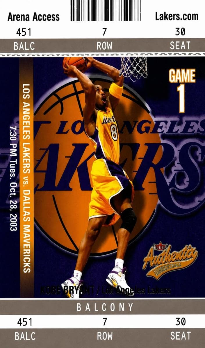 Kobe Bryant 2003 fleer