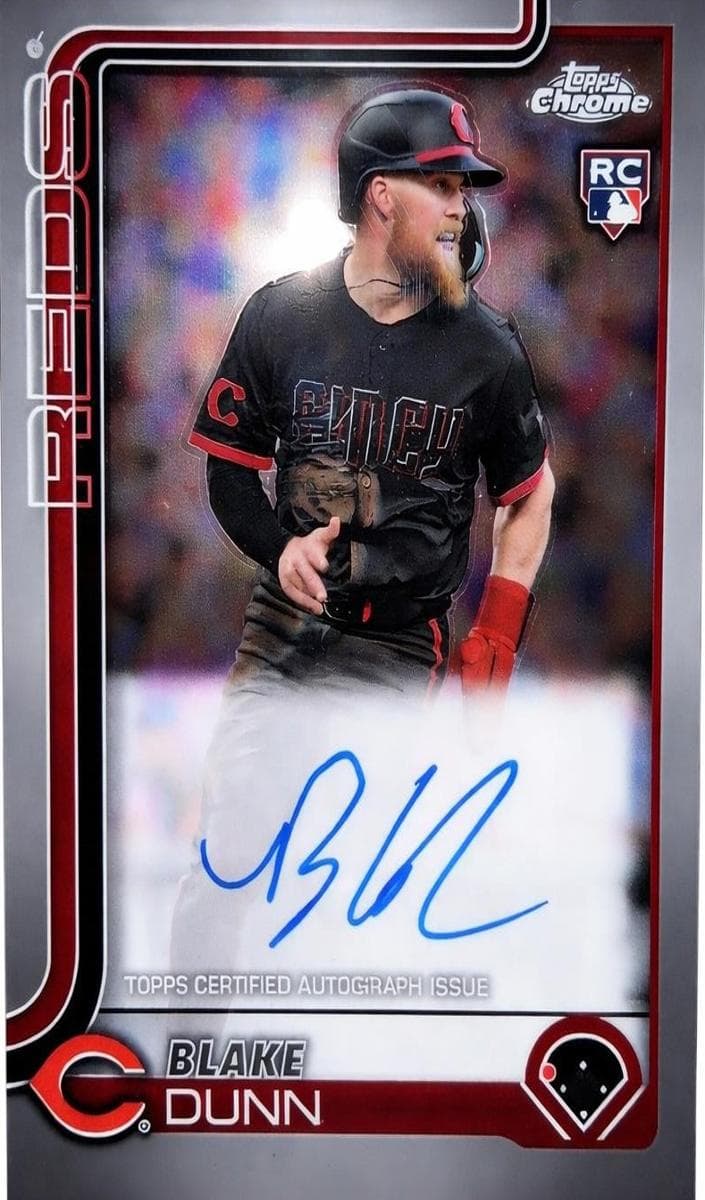 Blake Dunn 2025 topps Topps Chrome Rookie Autographs example 3