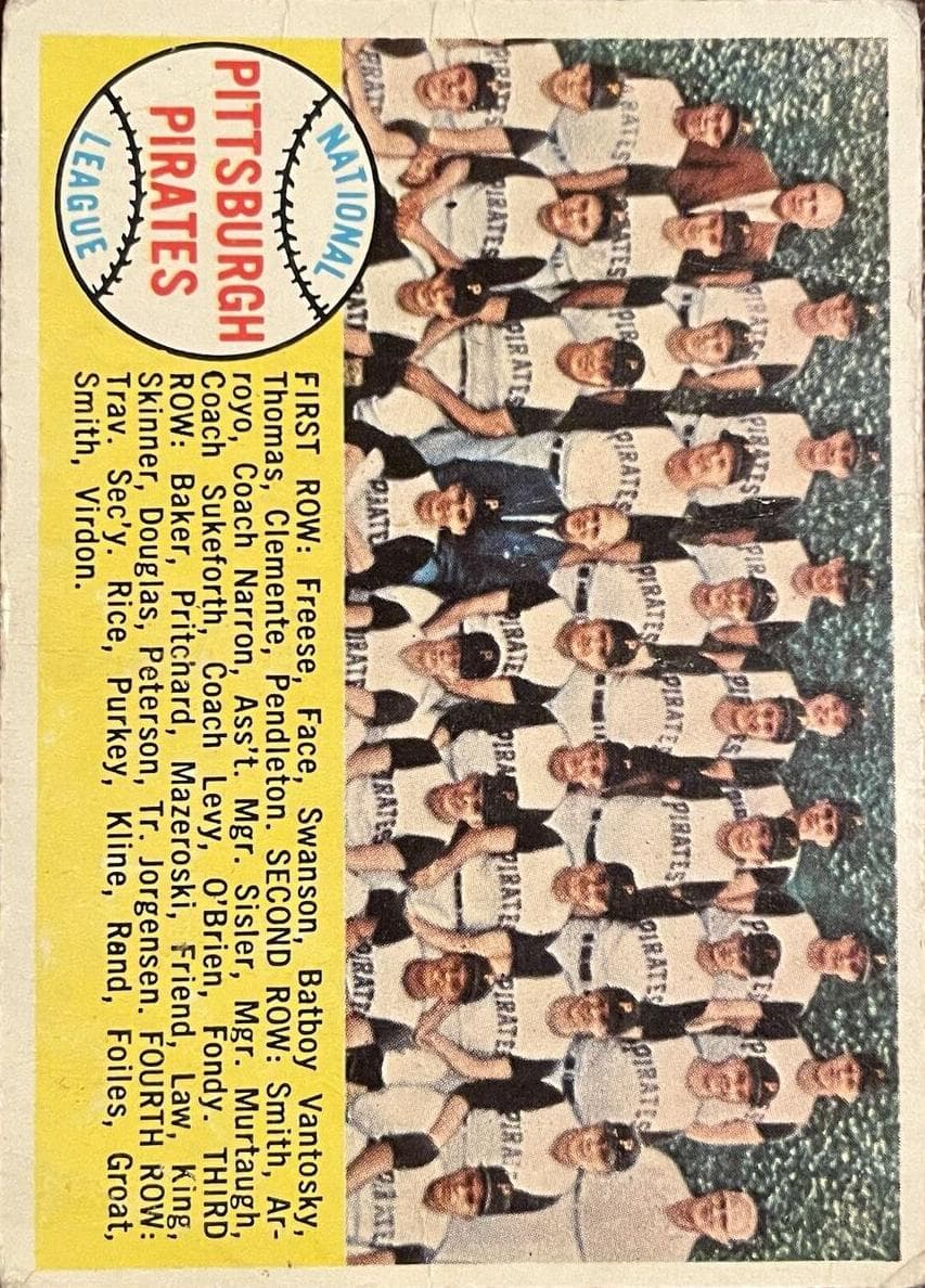 Pittsburgh Pirates 1958 topps Topps