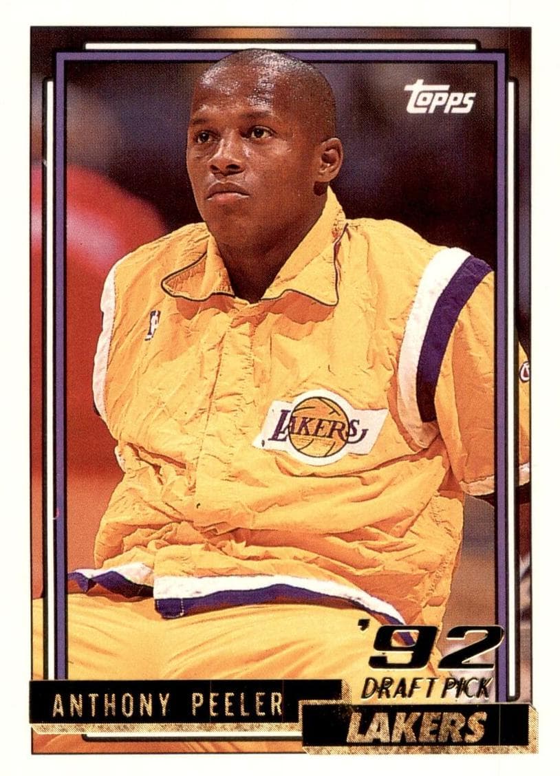 Anthony Peeler 1992 topps Topps