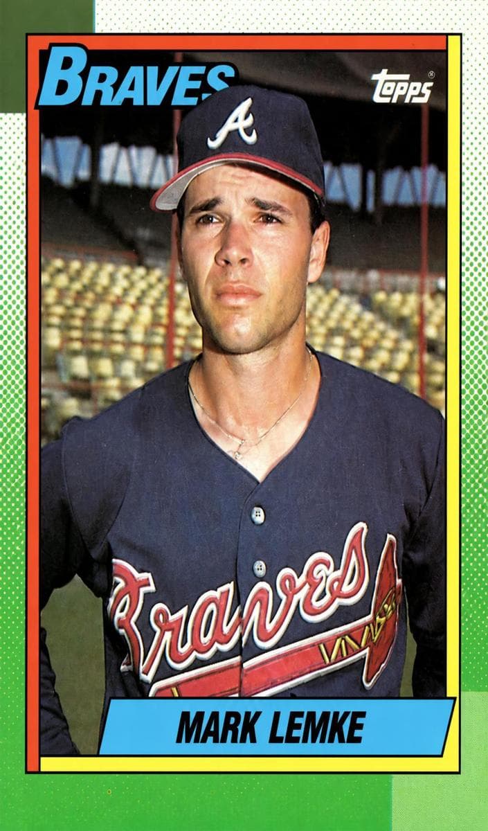 Mark Lemke 1990 topps O-Pee-Chee
