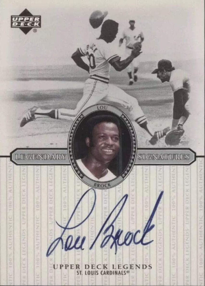 Lou Brock trading card