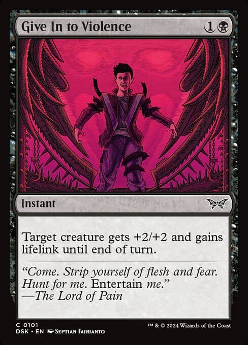Give In to Violence 2024 Magic: The Gathering Duskmourn: House of Horror