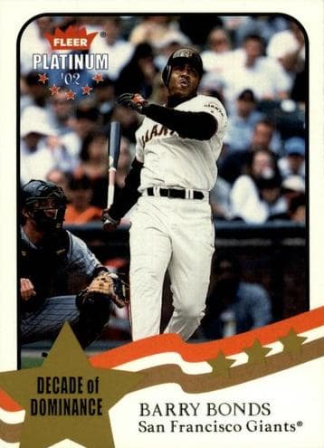 Barry Bonds 2002 fleer Fleer Platinum