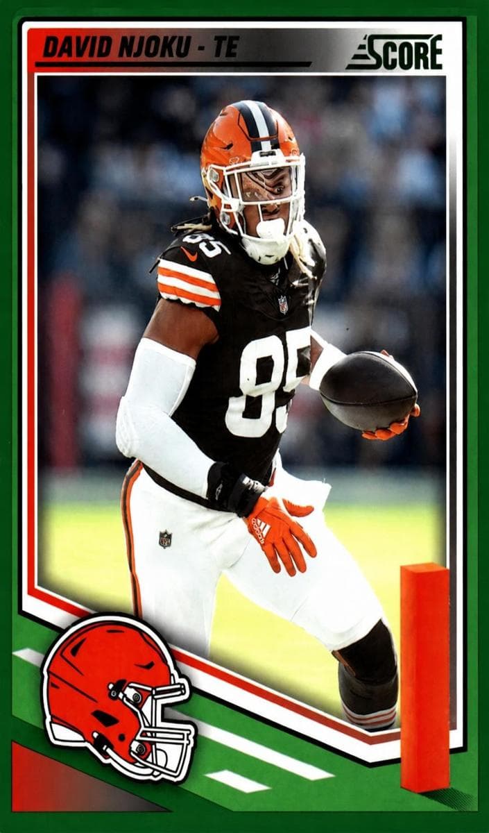 David Njoku trading card
