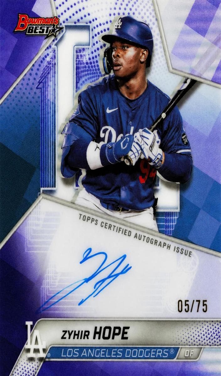 Zyhir Hope trading card