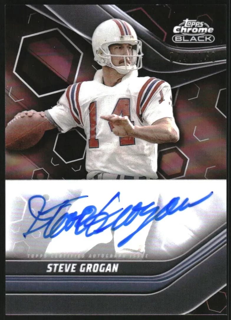 Steve Grogan trading card