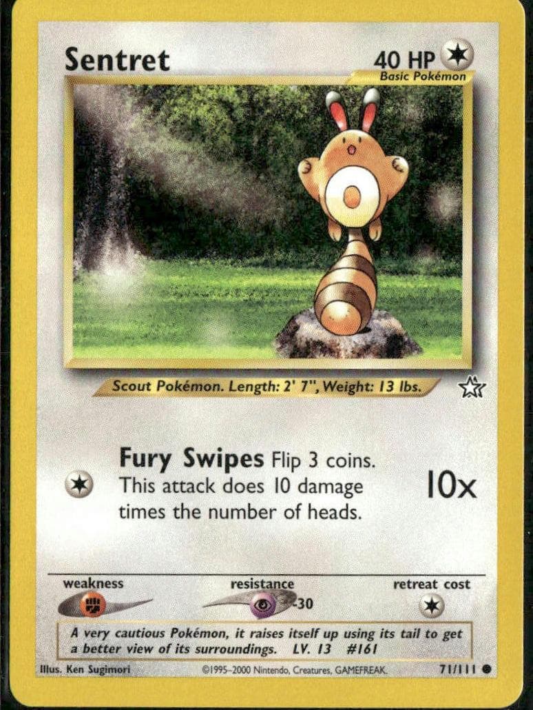 Sentret trading card