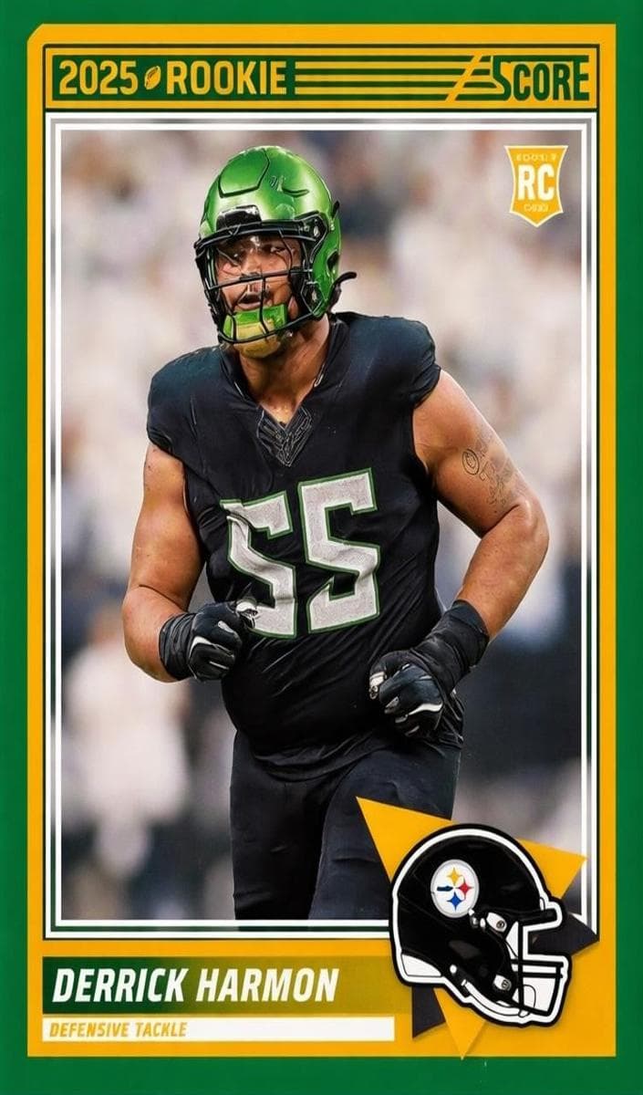 Derrick Harmon trading card