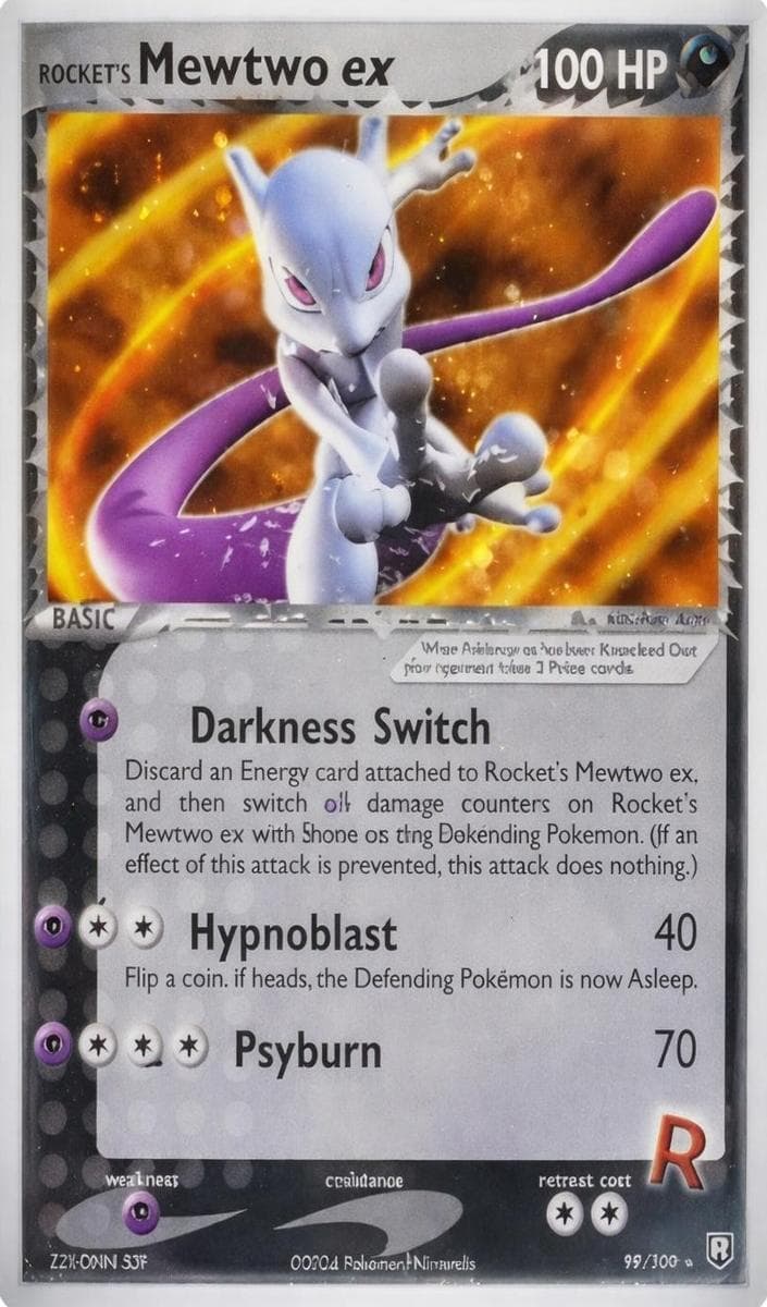 Rocket's Mewtwo ex trading card