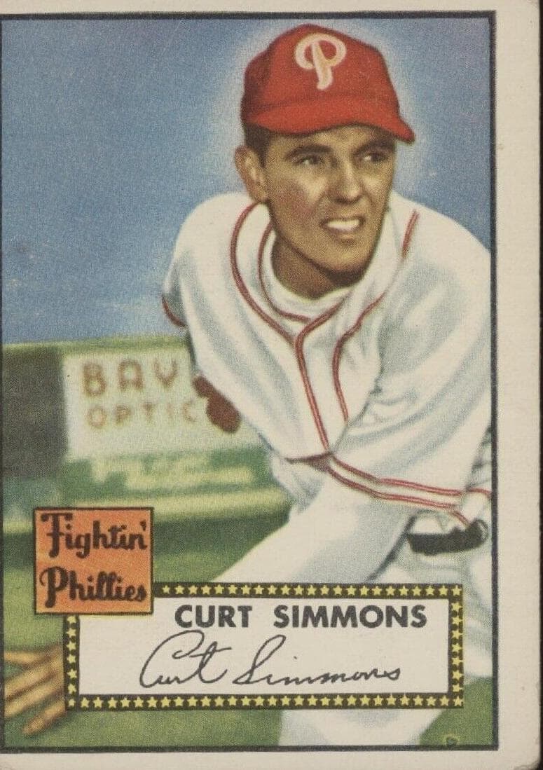 Curt Simmons 1952 topps Topps