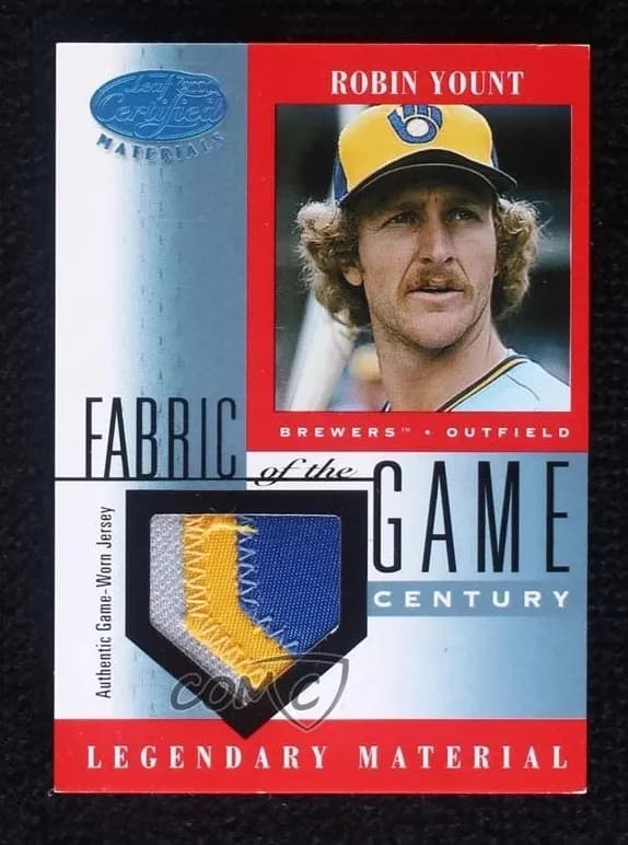 Robin Yount 2001 leaf Leaf Certified Materials