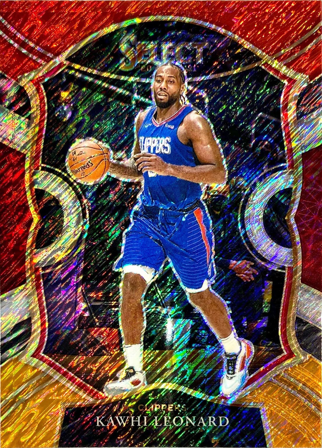 Basketball Kawhi Leonard 2020 Panini Select 2020 Panini Select orange-red-shimmer
