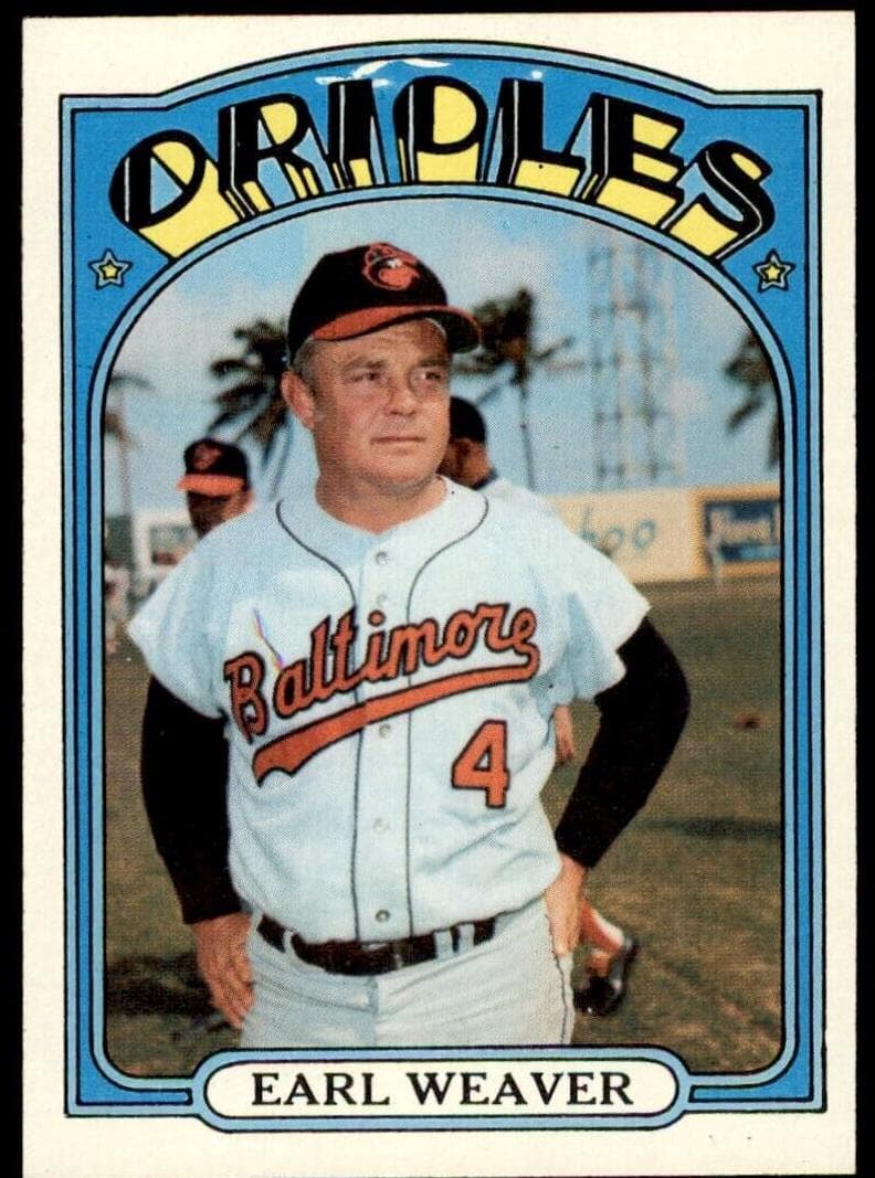 Earl Weaver 1972 topps Topps