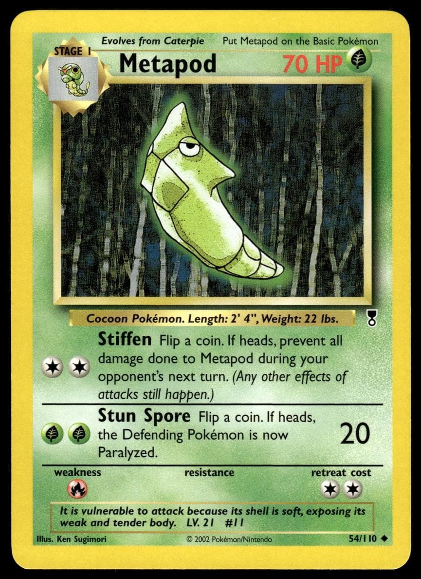 Metapod trading card