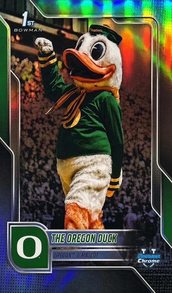 The Oregon Duck trading card