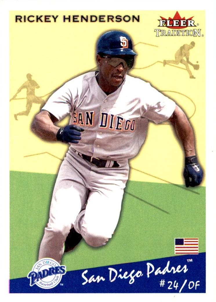 Rickey Henderson 2002 fleer Tradition