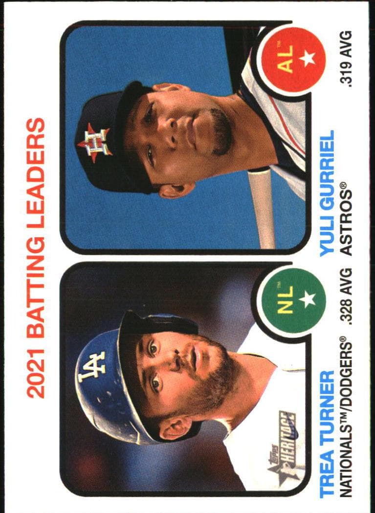 2021 Batting Leaders (Trea Turner / Yuli Gurriel) 2022 topps Topps Heritage
